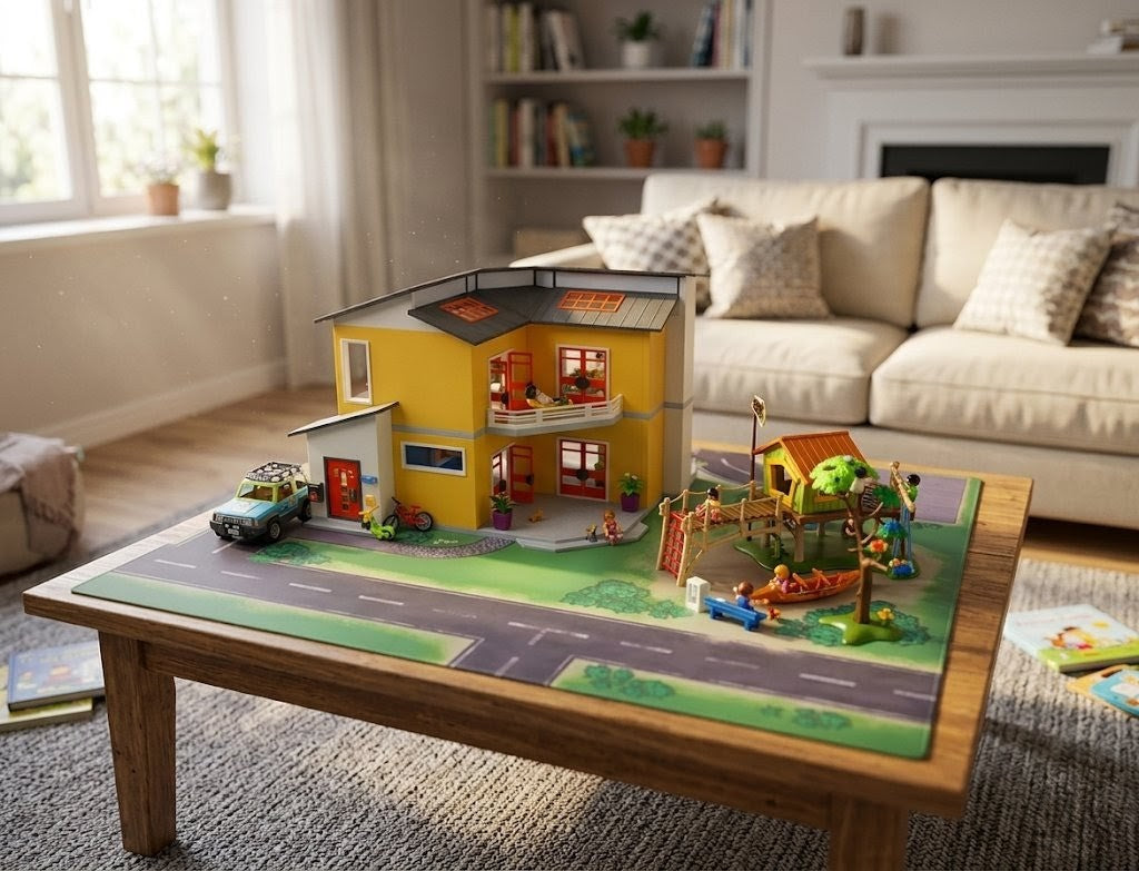 Spielmatte Wohnhaus